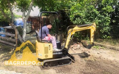 Kde maximálně využít minibagr při zednických pracích