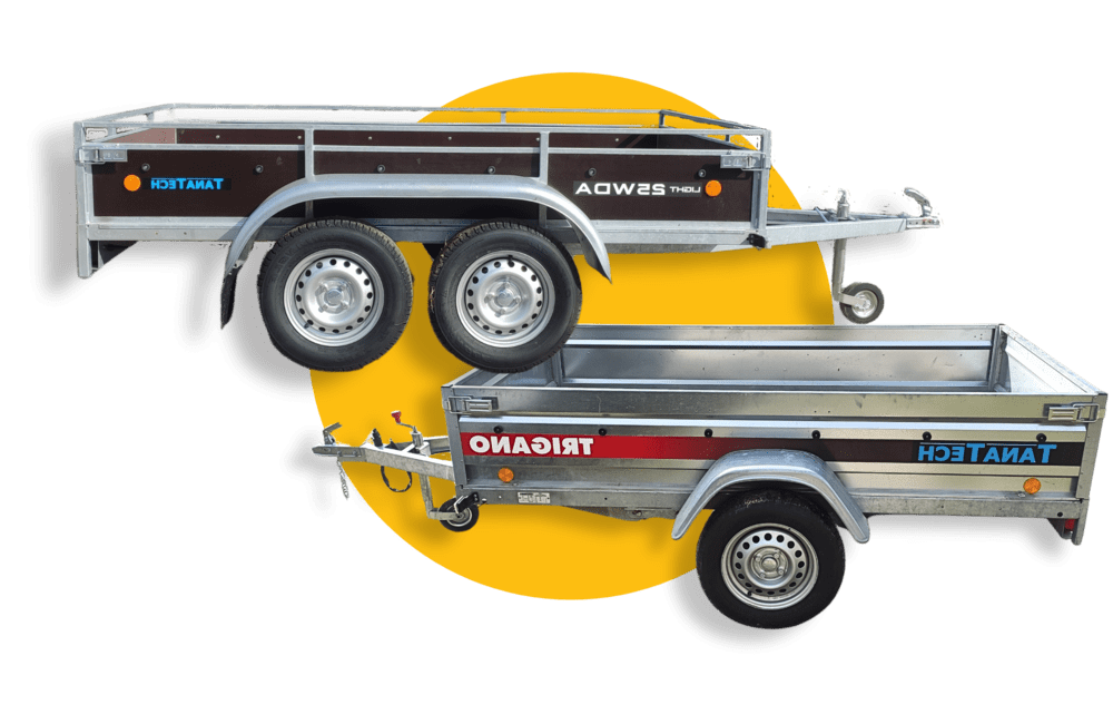 Pronájem přívěsných vozíků - jednoosý (750 kg) a dvouosý (1500 kg) | BAGRDEPO.CZ - pronájem malotechniky a malostrojů Dobré pole u Mikulova