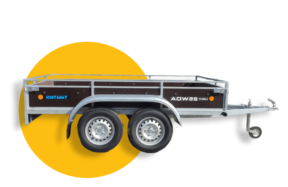 Pronájem dvouosého přívěsného vozíku BAGRDEPO Dobré pole u Mikulova, Břeclav, Hodonín,